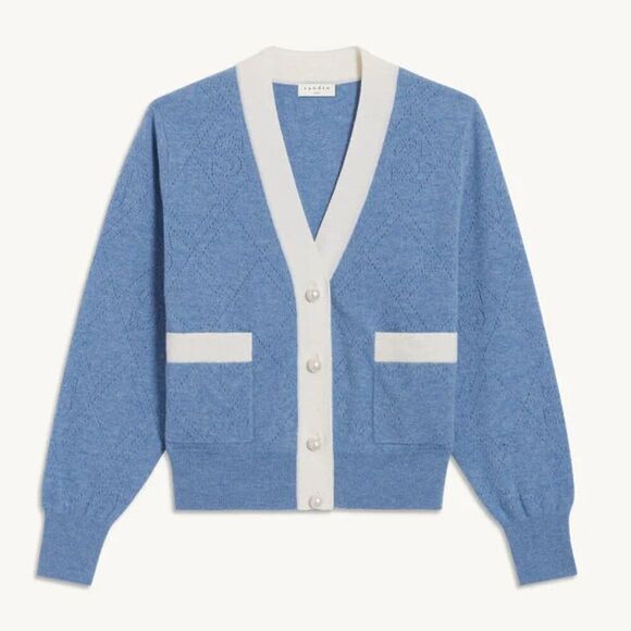 Sandro Lucas Wool/Cashmere Cardigan Sz S/M - Picture 1 of 15